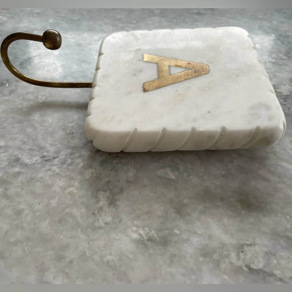 Marble & Brass “A” Wall Hook